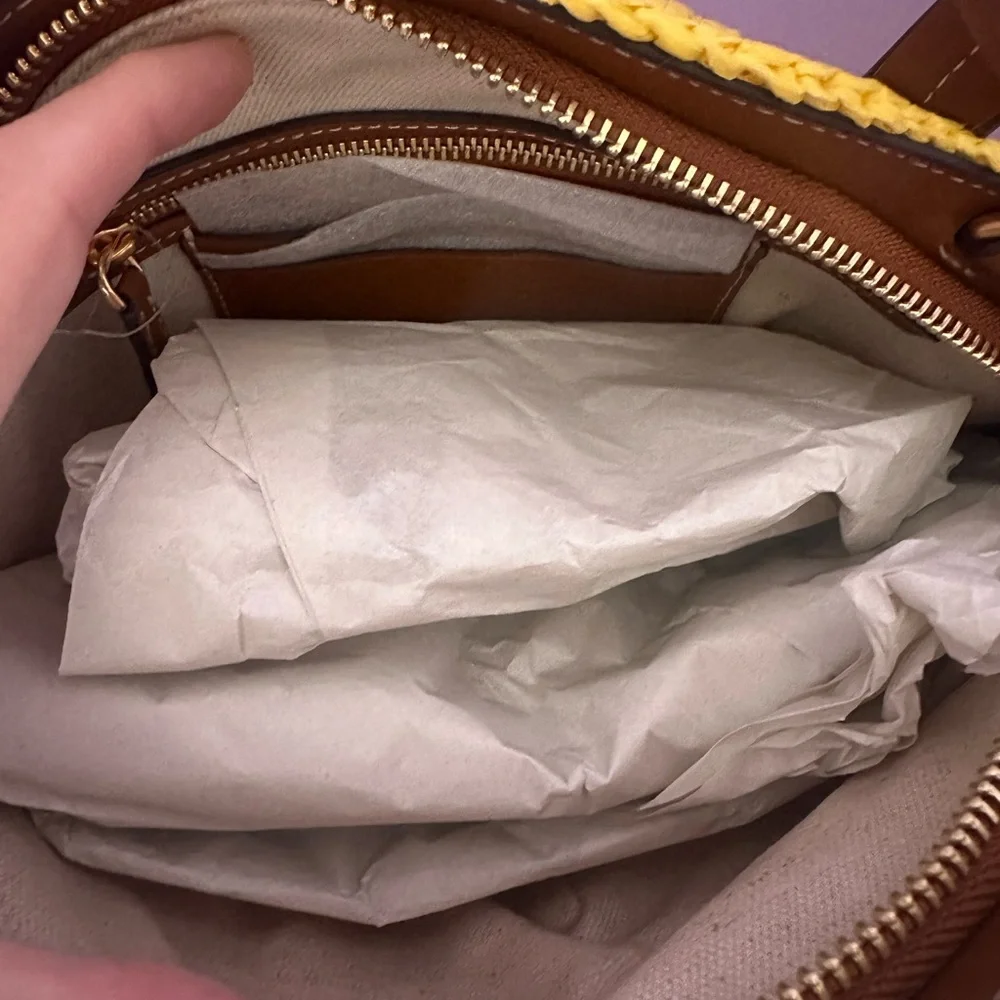 Nwt Kate spade lemon drop straw lemon crossbody bag - Picture 12 of 13